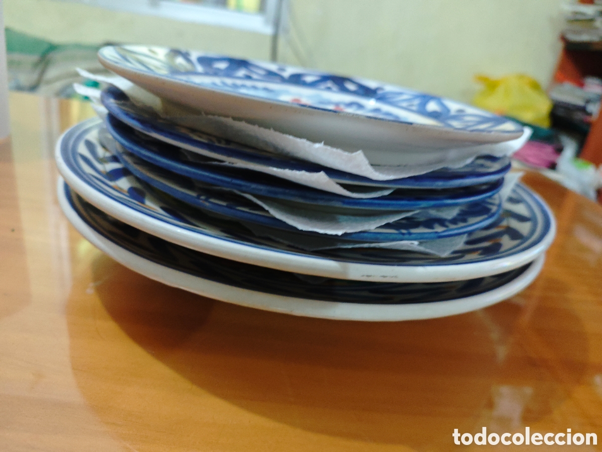 Antig&uuml;edades: Lote de 6 Platos de Ceramica. - Foto 10