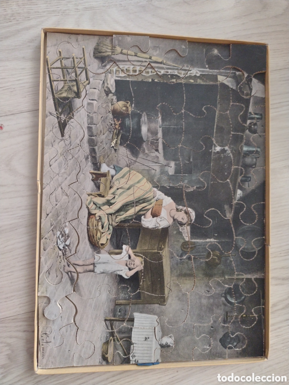 Antig&uuml;edades: Puzzle antiguo de 1920 aproximadamente - Foto 2
