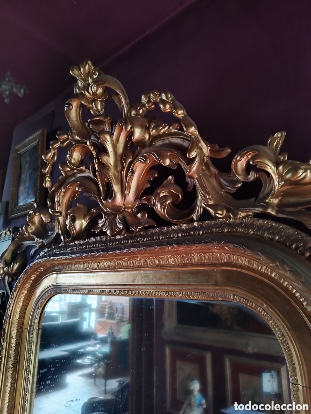 Antig&uuml;edades: Espejo Isabelino siglo XIX - Foto 5