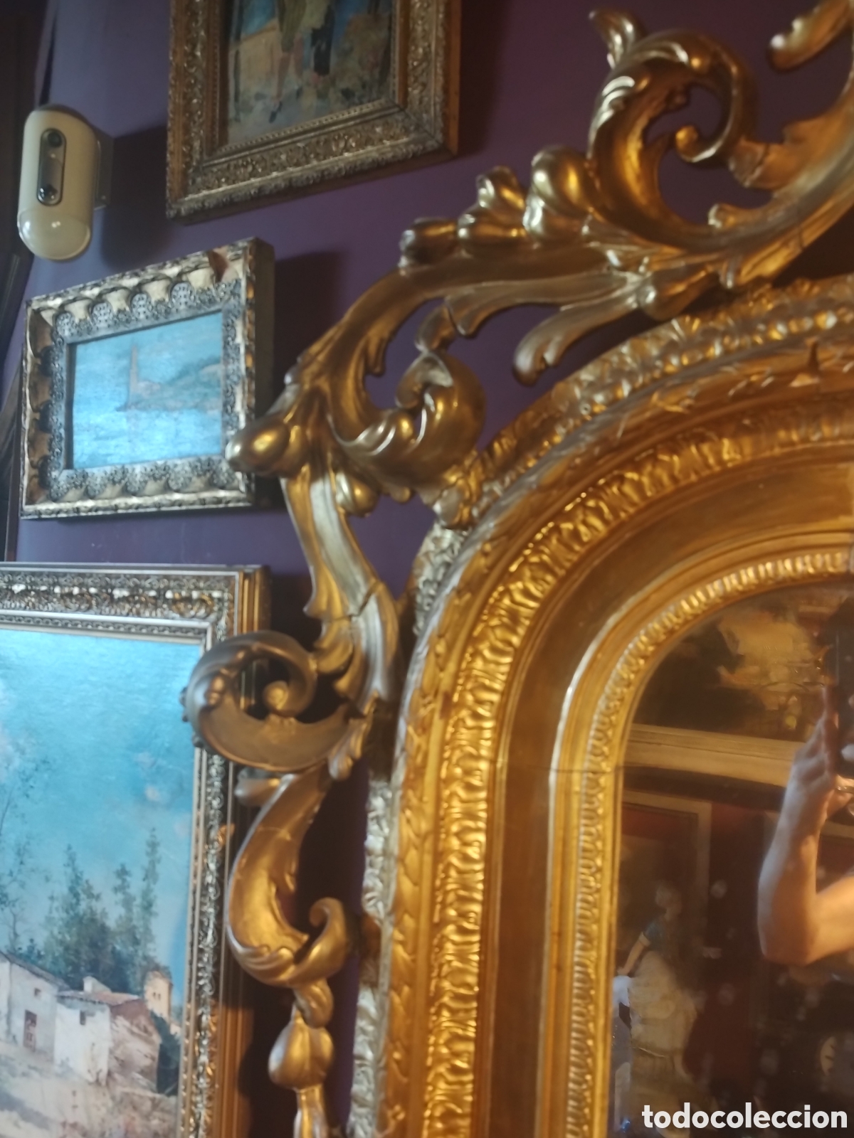 Antig&uuml;edades: Espejo Isabelino siglo XIX - Foto 10