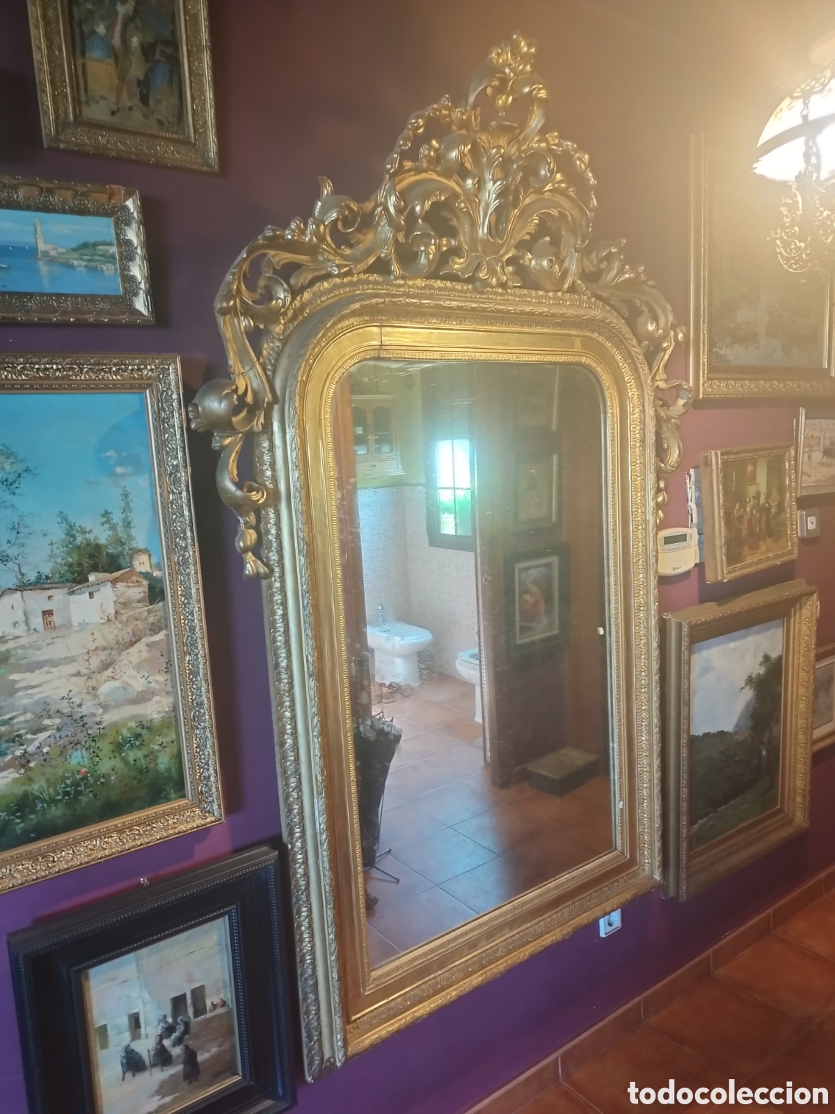 Antig&uuml;edades: Espejo Isabelino siglo XIX - Foto 11