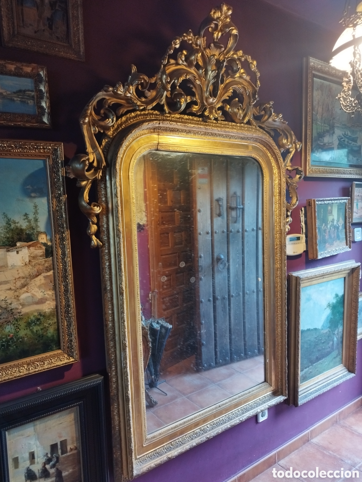 Antig&uuml;edades: Espejo Isabelino siglo XIX - Foto 1