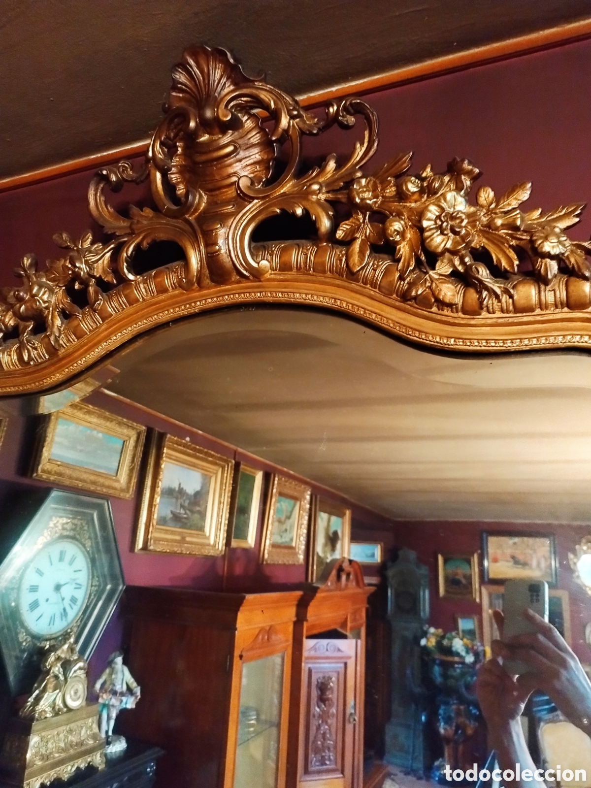 Antig&uuml;edades: Espejo Isabelino siglo XIX - Foto 4