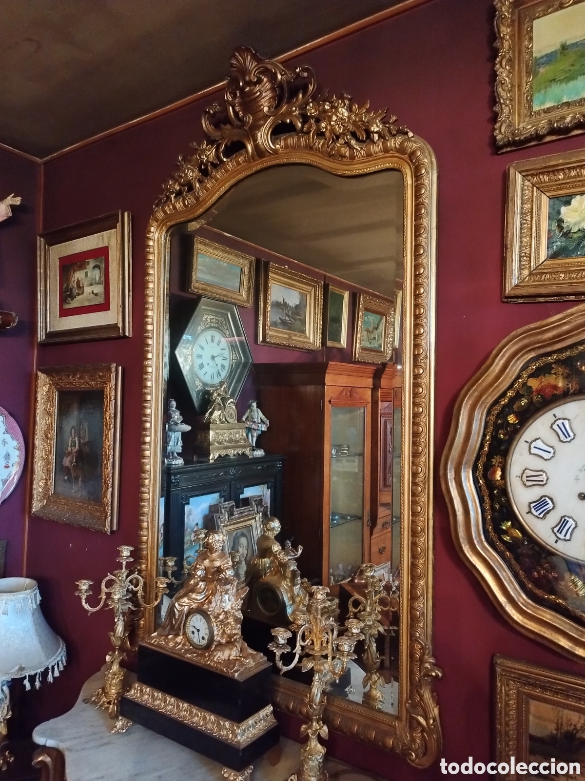 Antig&uuml;edades: Espejo Isabelino siglo XIX - Foto 1
