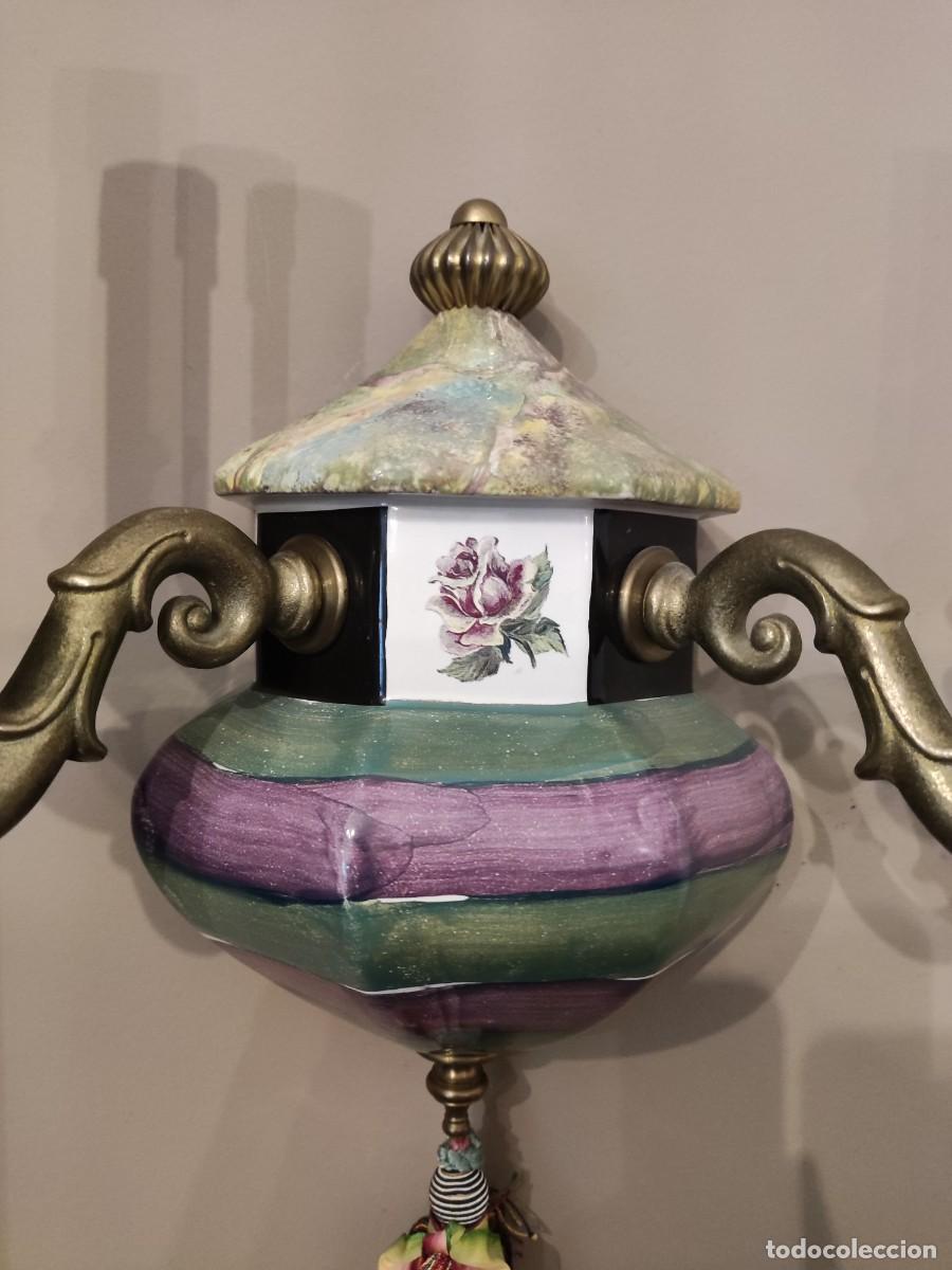 Antig&uuml;edades: Mackenzie Childs CANDELABRO LAMPARA PARED - Foto 2