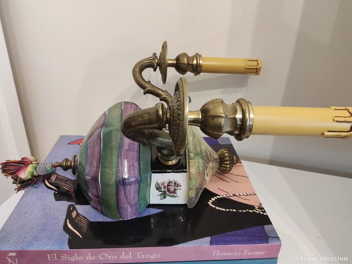 Antig&uuml;edades: Mackenzie Childs CANDELABRO LAMPARA PARED - Foto 4