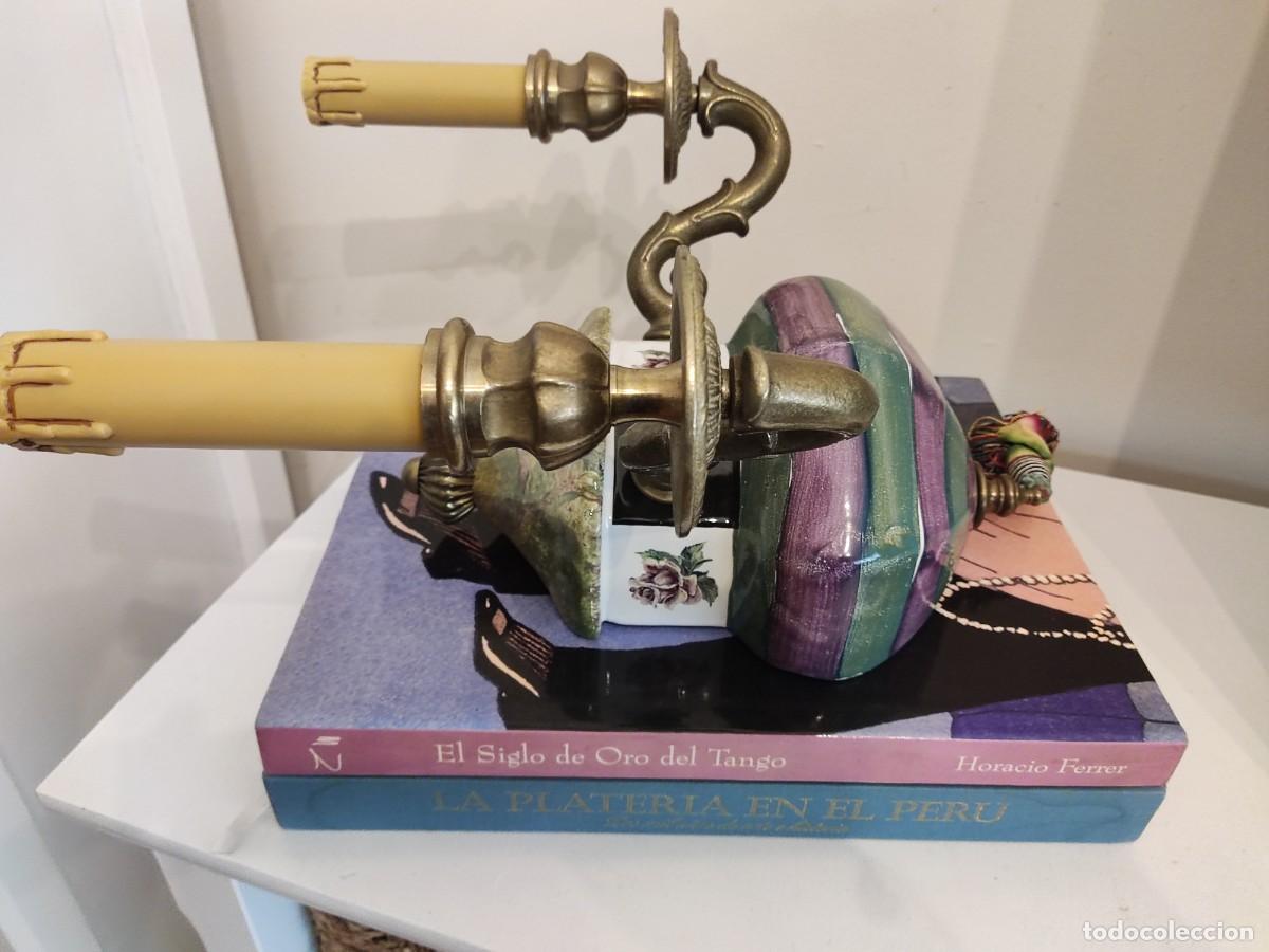 Antig&uuml;edades: Mackenzie Childs CANDELABRO LAMPARA PARED - Foto 6