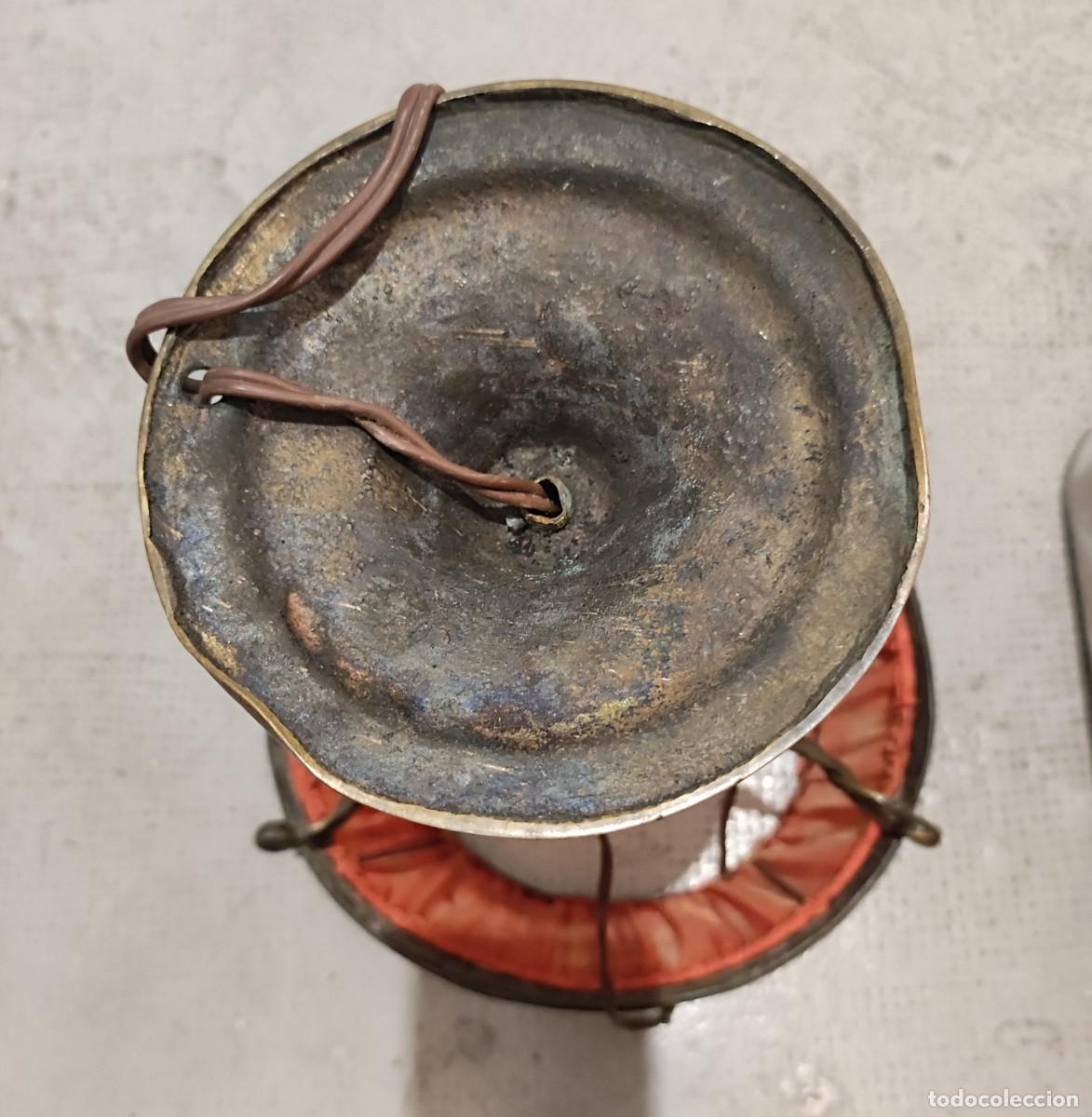 Antig&uuml;edades: Lampara de mesa en bronce finales XIX - Foto 2