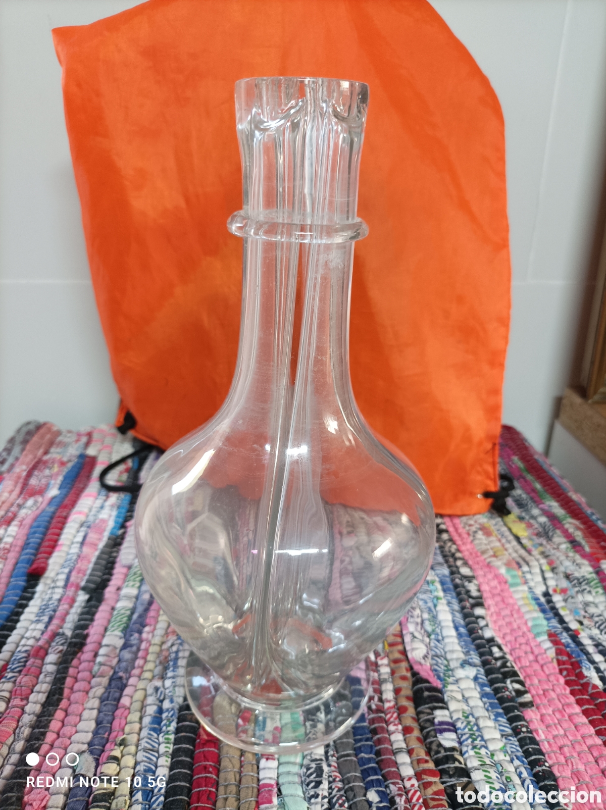 Antig&uuml;edades: Botella de cristal con 4 compartimentos - Foto 3