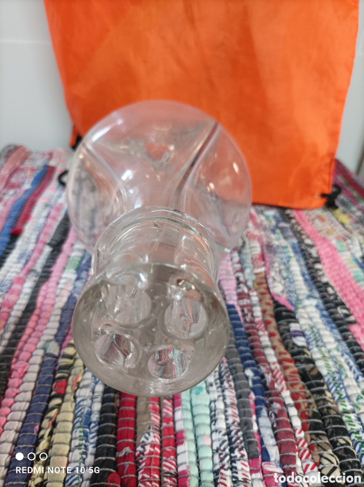 Antig&uuml;edades: Botella de cristal con 4 compartimentos - Foto 1