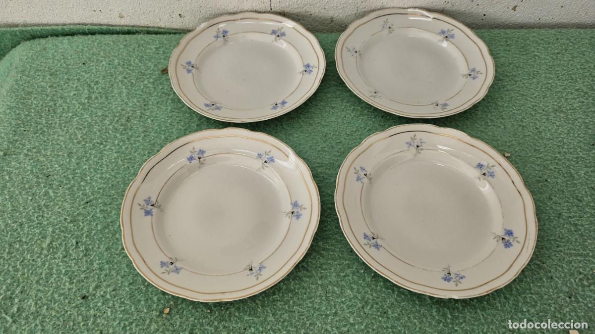 Antig&uuml;edades: 4 peque&ntilde;os platos visataegre - Foto 1