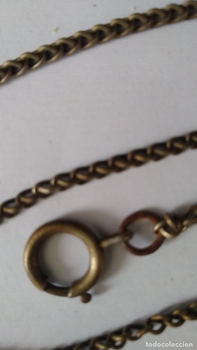 Antig&uuml;edades: Antigua cadena lat&oacute;n de chatelaine leontina - Foto 3