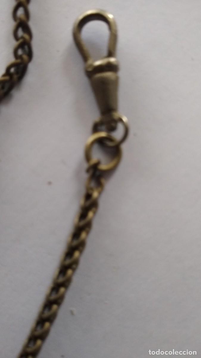 Antig&uuml;edades: Antigua cadena lat&oacute;n de chatelaine leontina - Foto 4