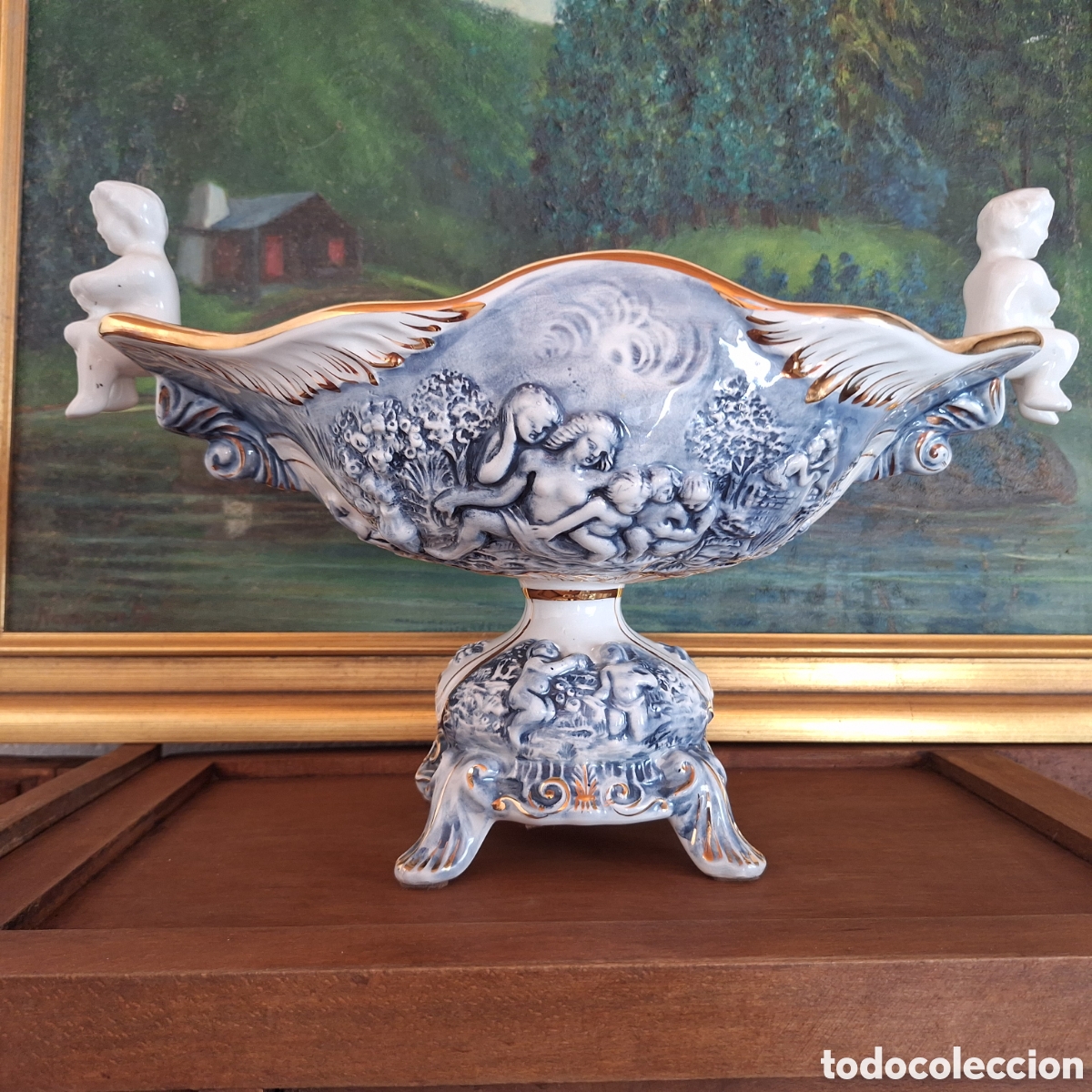 Antig&uuml;edades: Centro de porcelana Capodimonte - Foto 2