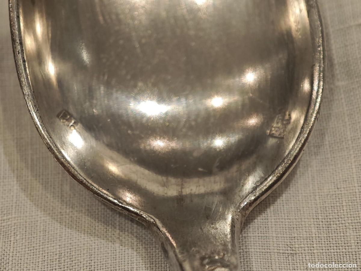 Antig&uuml;edades: 12 cucharas postre / cucharitas ba&ntilde;o plata - Foto 9