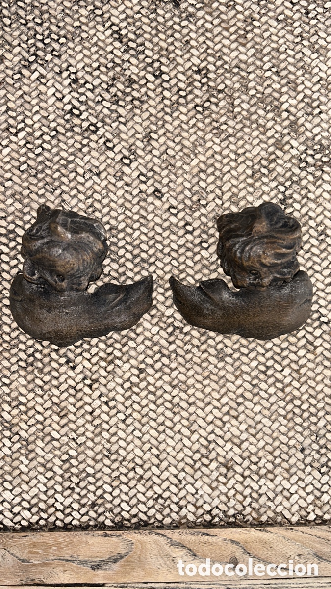 Antig&uuml;edades: Pareja Querubines madera - Foto 2