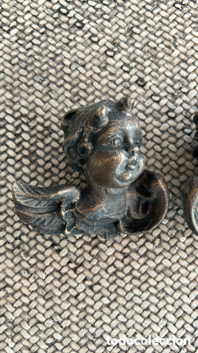 Antig&uuml;edades: Pareja Querubines madera - Foto 3