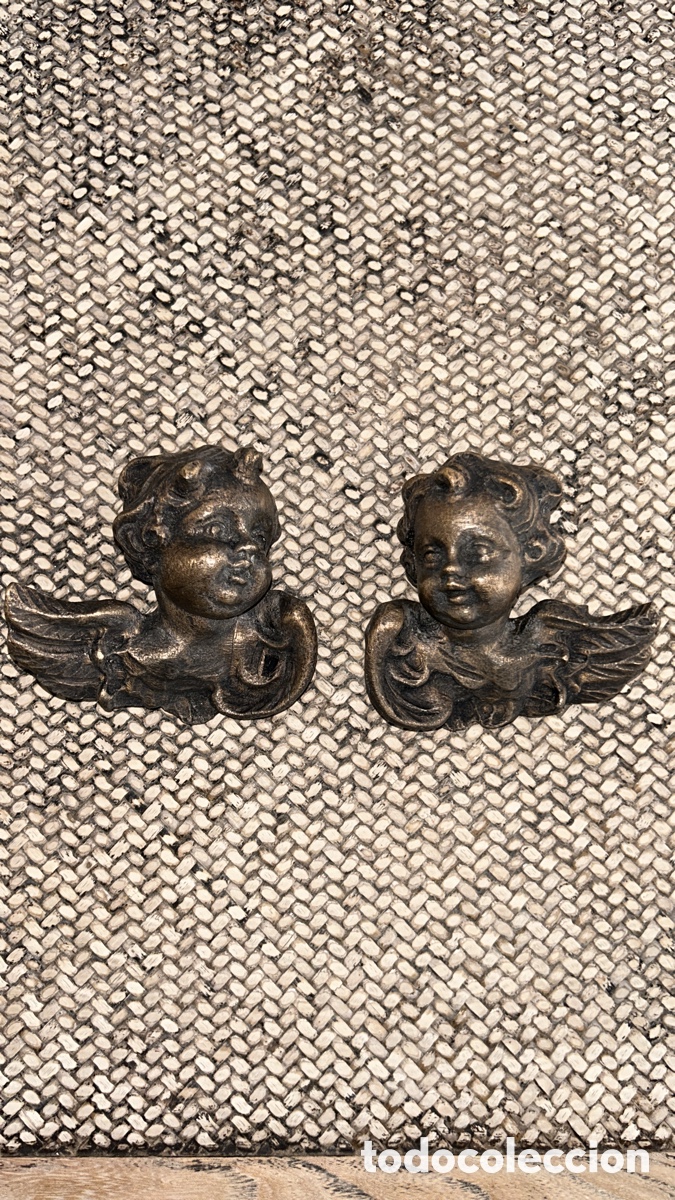 Antig&uuml;edades: Pareja Querubines madera - Foto 1
