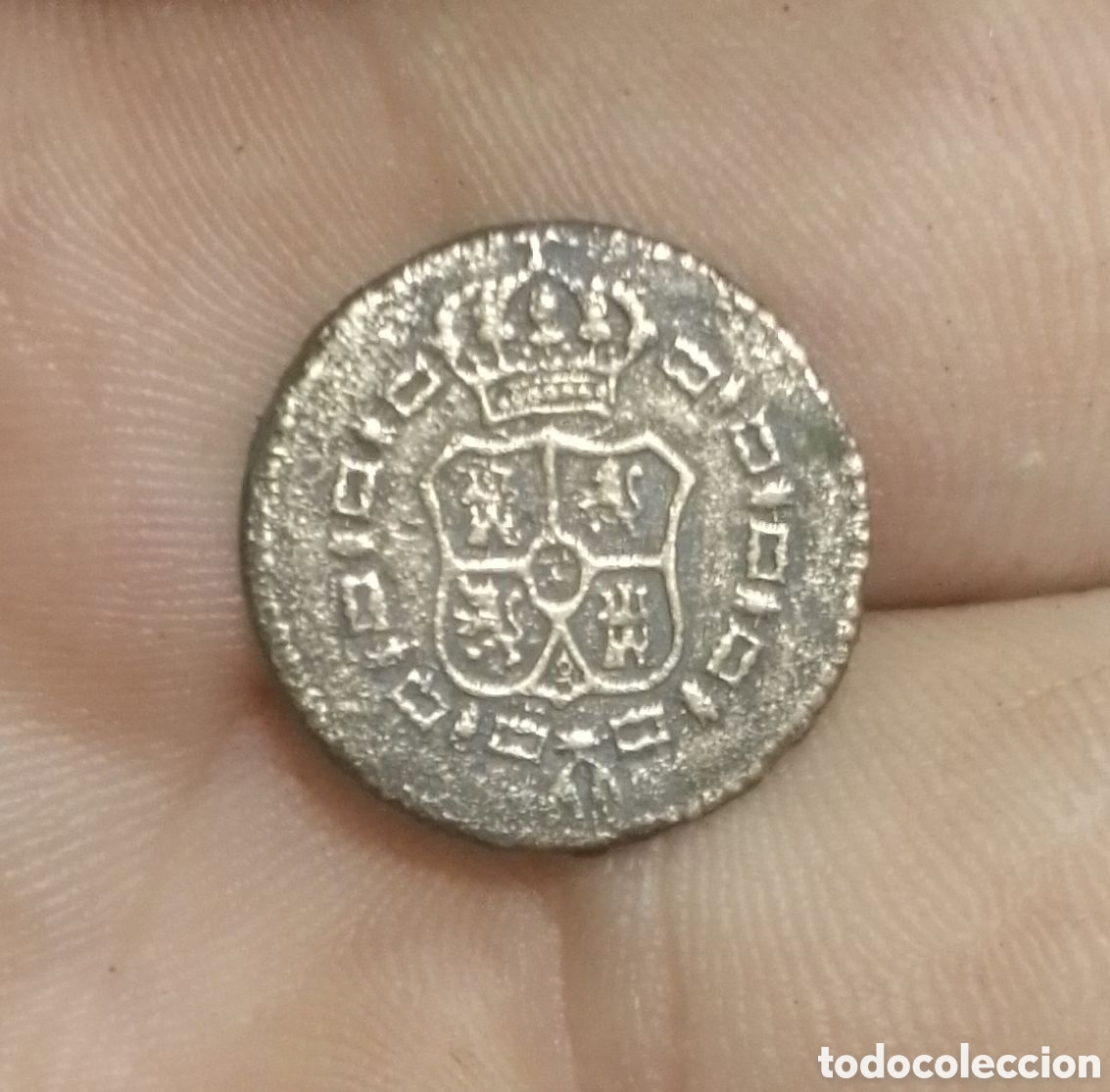 Antig&uuml;edades: Bot&oacute;n antiguo de bronce de Espa&ntilde;a militar - Foto 1