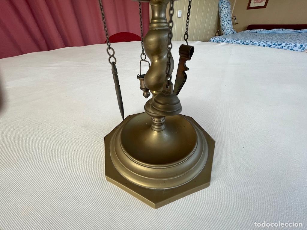 Antig&uuml;edades: LAMPARA ANTIGUA DE ACEITE Y MECHA - Foto 8