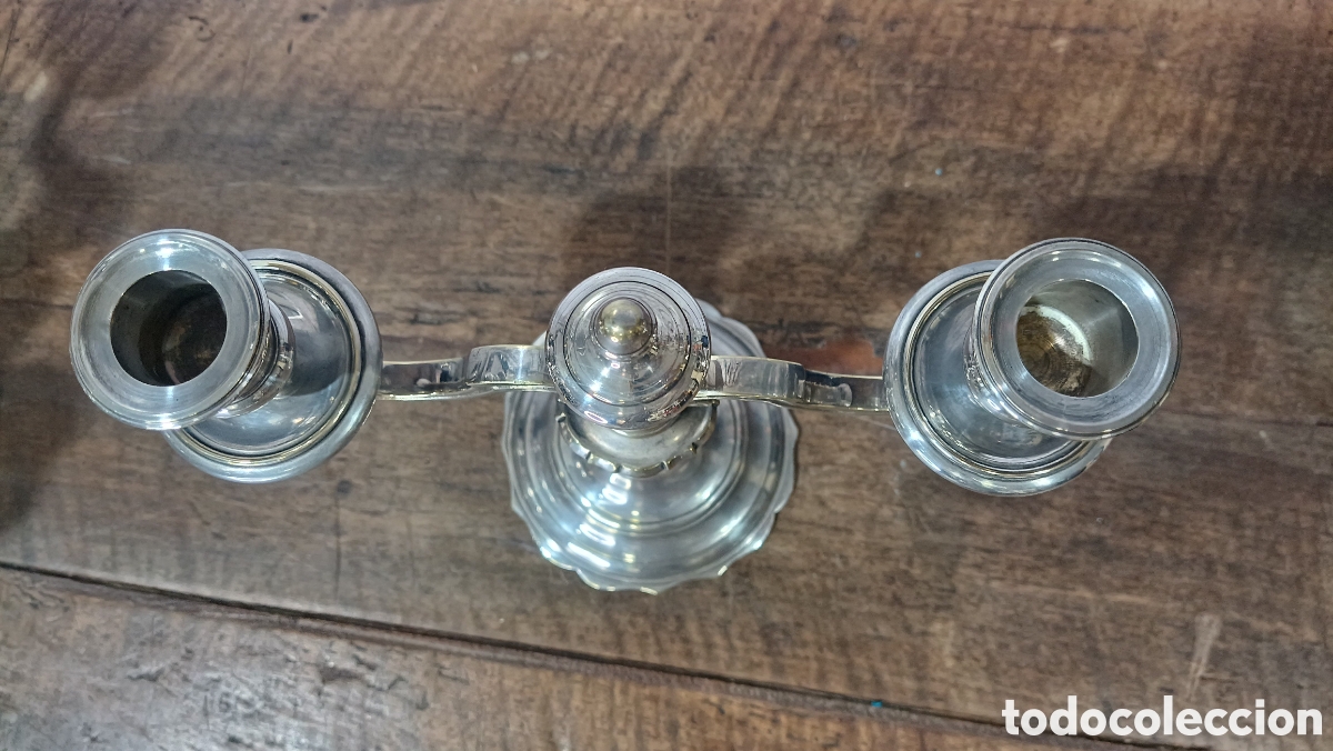 Antig&uuml;edades: Par de candelabros a&ntilde;os 50 - Foto 4