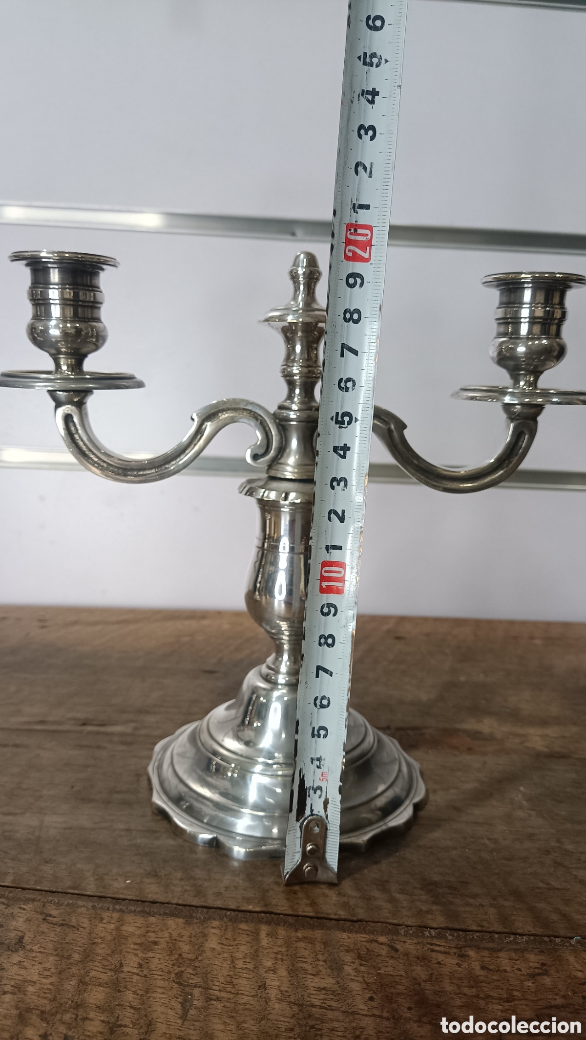 Antig&uuml;edades: Par de candelabros a&ntilde;os 50 - Foto 5