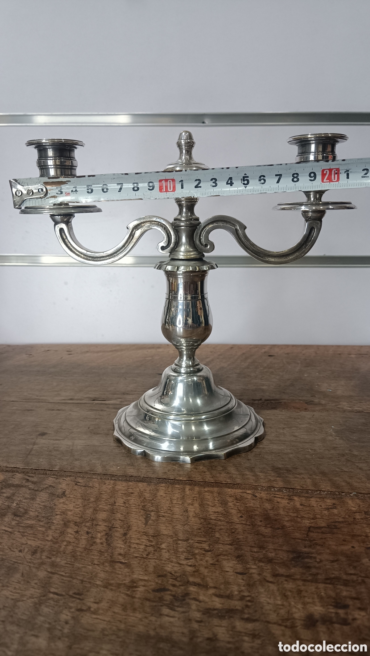 Antig&uuml;edades: Par de candelabros a&ntilde;os 50 - Foto 6