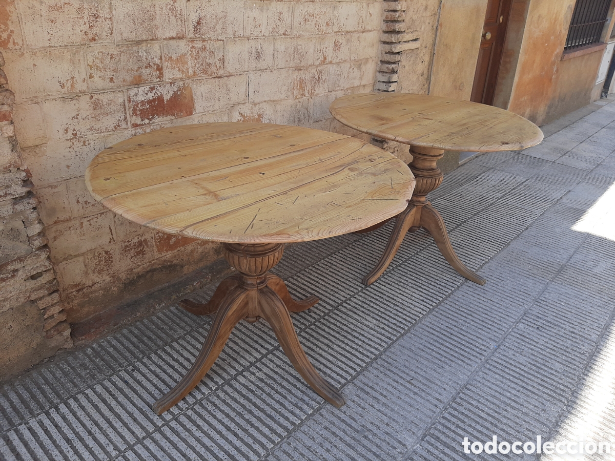 Antig&uuml;edades: Mesa antigua redonda - Foto 3