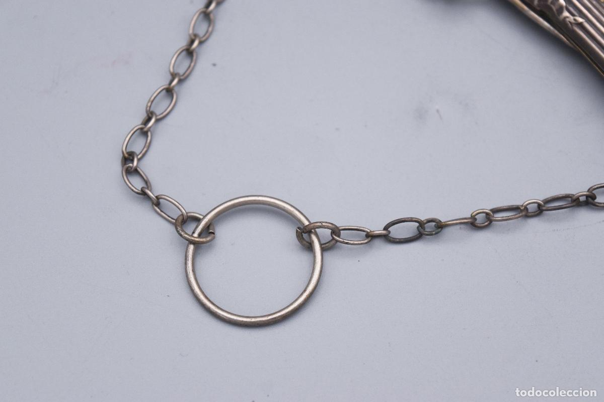 Antig&uuml;edades: Bolso antiguo con base de plata .800 - Foto 8