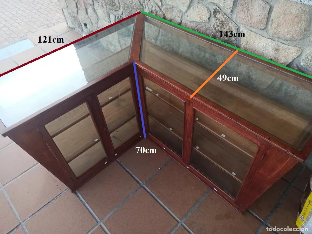 Antig&uuml;edades: Vitrina mostrador teca - Foto 5
