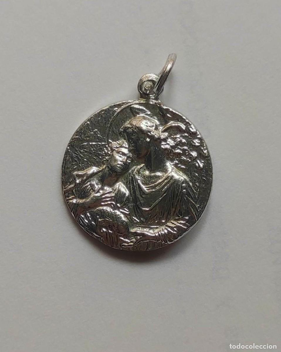 Antig&uuml;edades: MEDALLA PLATEADA RELIGIOSA A DOS CARAS - Foto 2