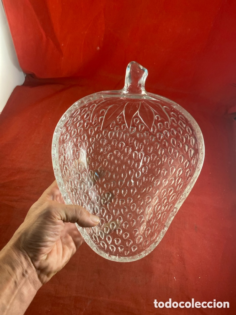 Antig&uuml;edades: FRUTERO DE CRISTAL TALLADO - Foto 2