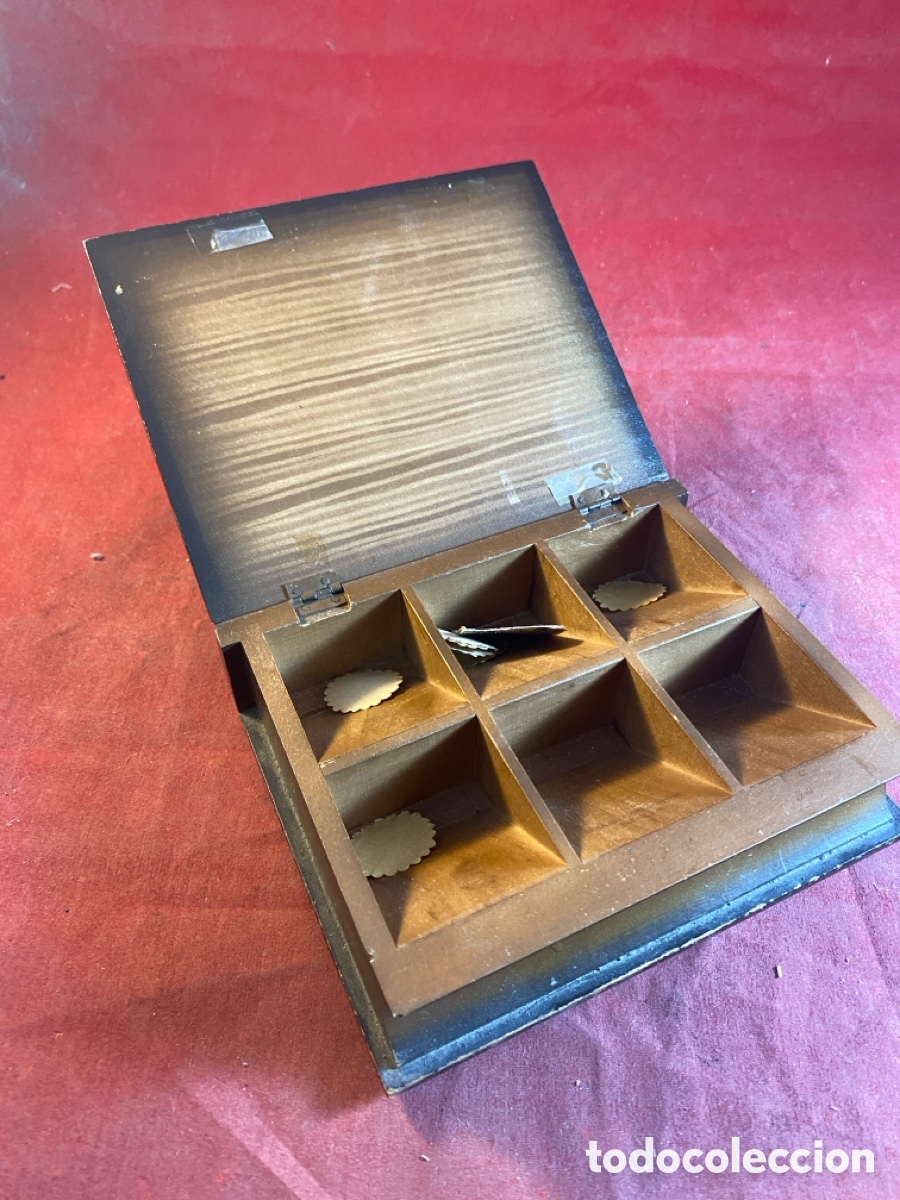 Antig&uuml;edades: Cajita madera para sellos - Foto 2