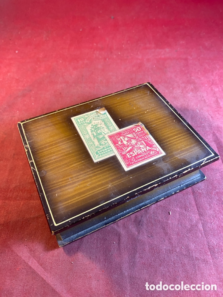 Antig&uuml;edades: Cajita madera para sellos - Foto 1