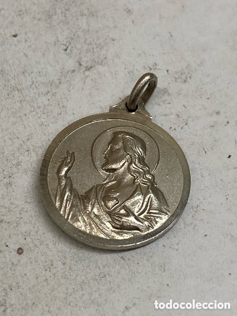 Antig&uuml;edades: Medalla de metal religioso C202 - Foto 2