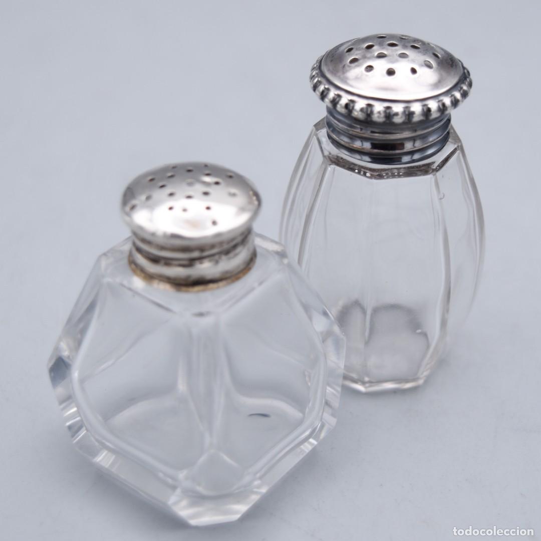 Antig&uuml;edades: Saleros de plata y cristal - Foto 3
