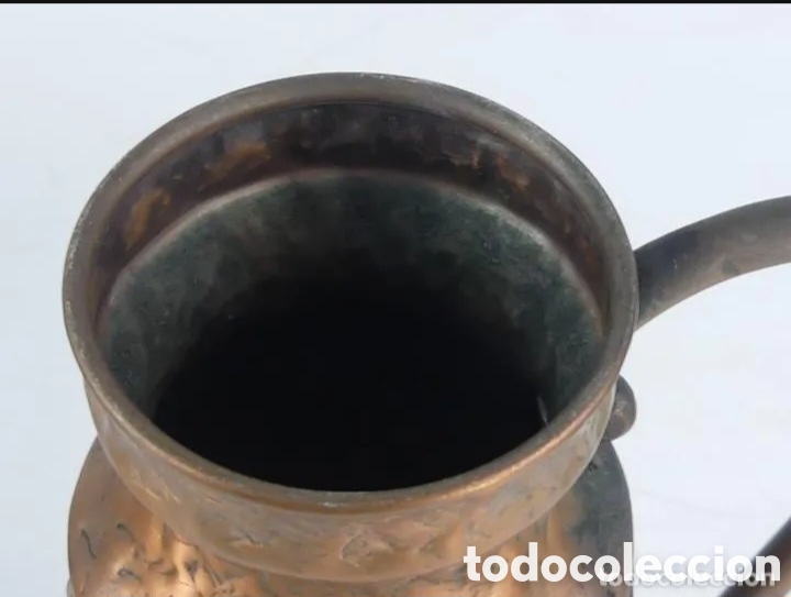 Antig&uuml;edades: Jarra antigua trabajada cobre - Foto 6