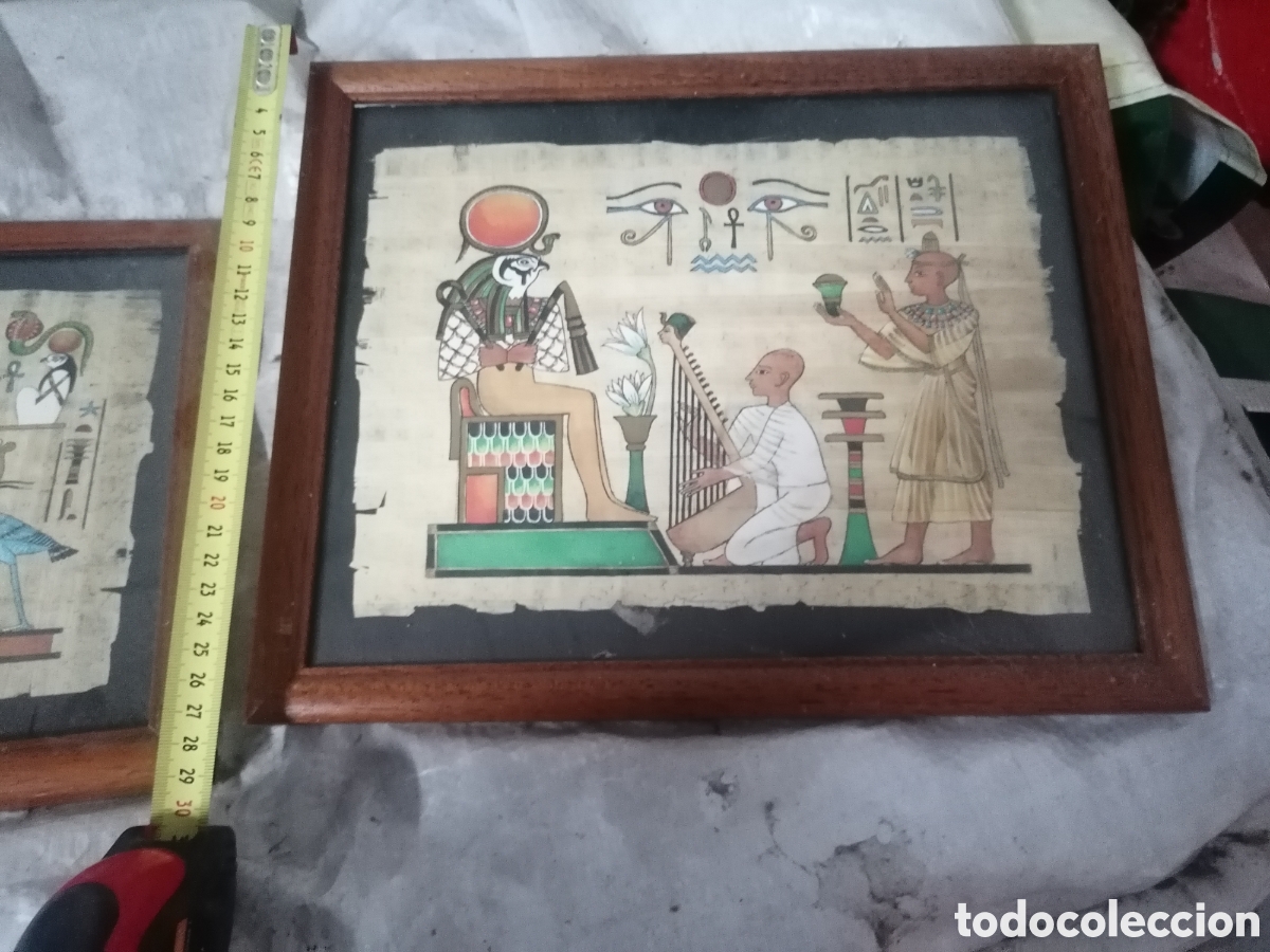 Antig&uuml;edades: 2 papiros enmarcados - Foto 3