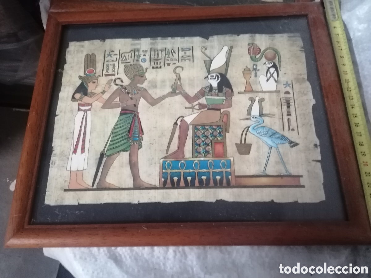 Antig&uuml;edades: 2 papiros enmarcados - Foto 4