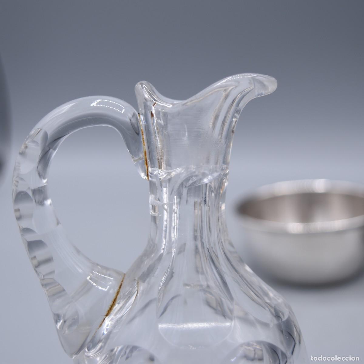 Antig&uuml;edades: Aceitera / vinagrera con soporte de plata - Foto 10