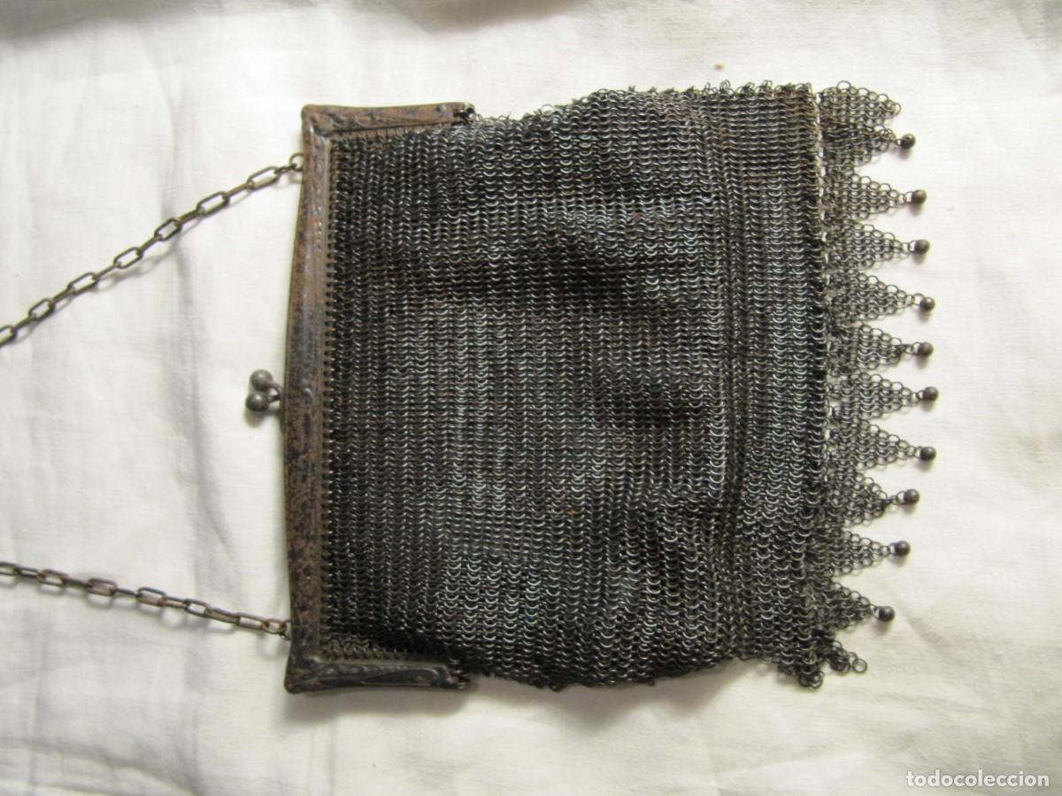 Antig&uuml;edades: BOLSO DE MALLA DE LUTO - EN METAL - - Foto 3