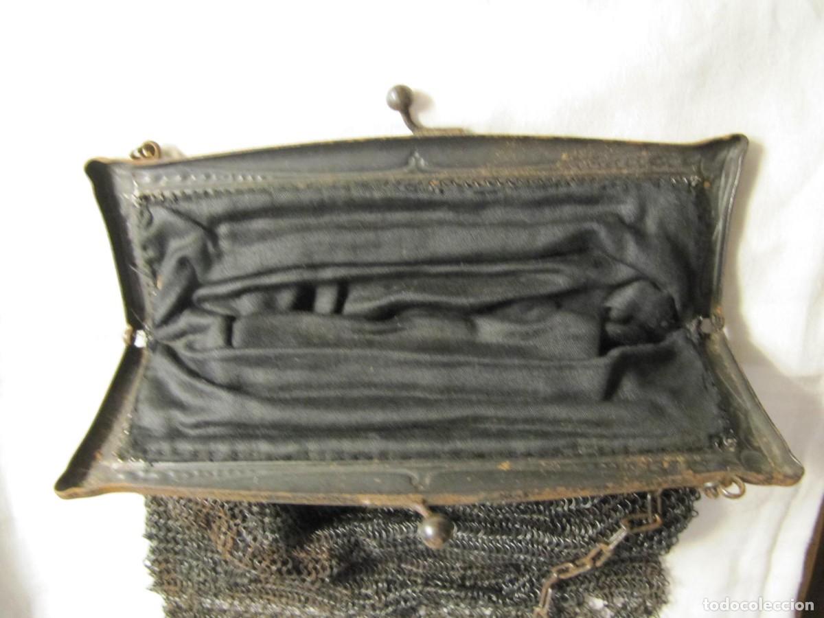 Antig&uuml;edades: BOLSO DE MALLA DE LUTO - EN METAL - - Foto 5