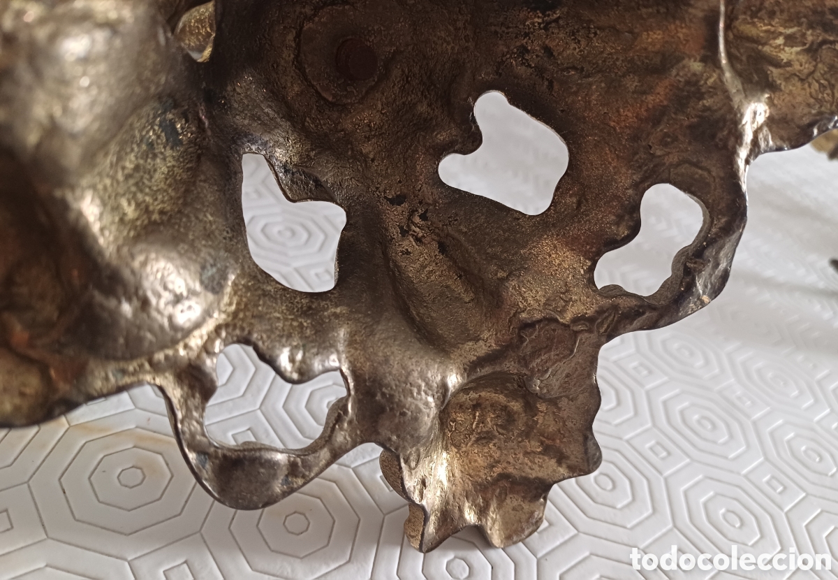 Antig&uuml;edades: Candelabros bronce tres brazos perfectos - Foto 2