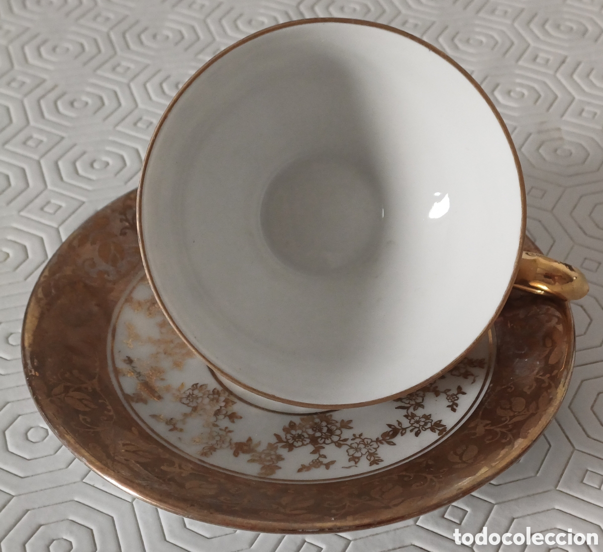 Antig&uuml;edades: Taza y plato caf&eacute; &rdquo; Winterling&rdquo; Baviera - Foto 4