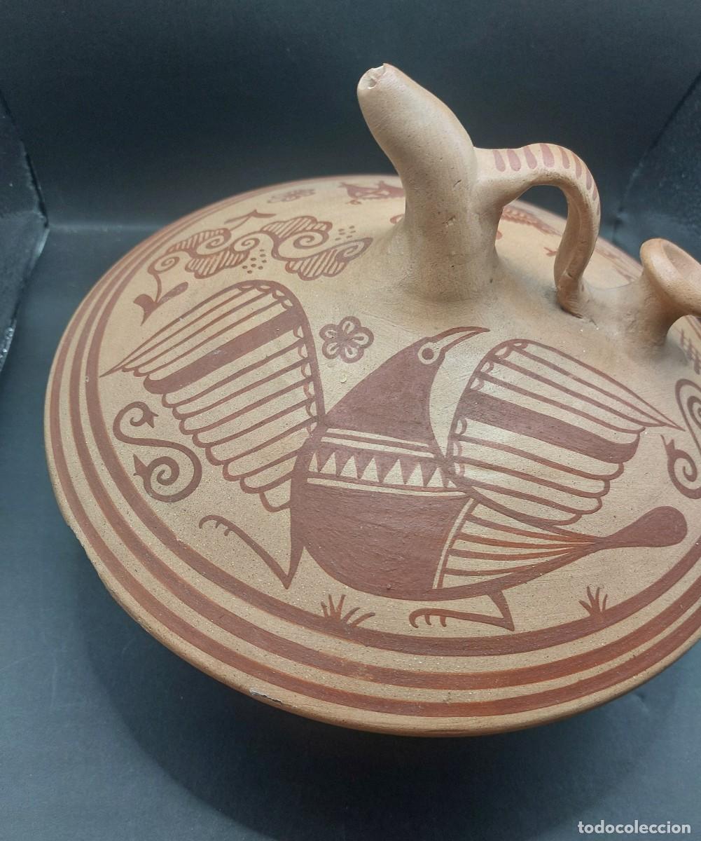 Antig&uuml;edades: BOTIJO DE BARRO FIRMADO BELL&Oacute;N - Foto 2