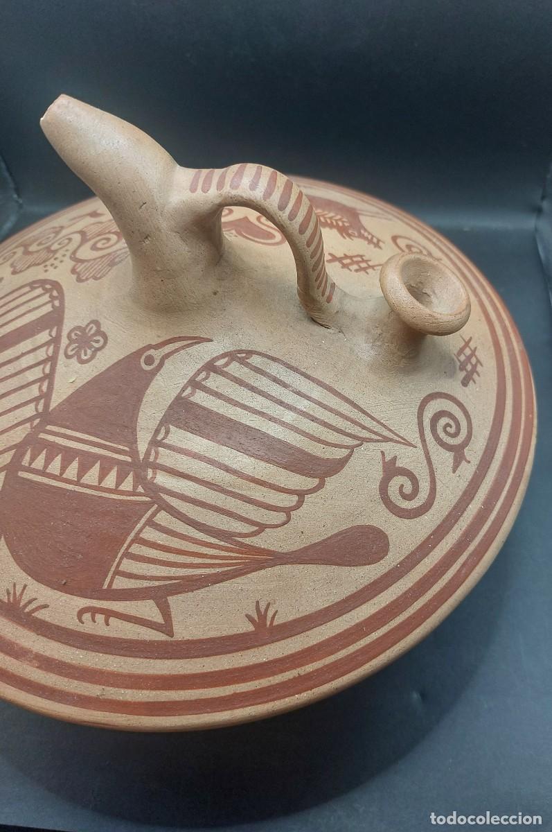 Antig&uuml;edades: BOTIJO DE BARRO FIRMADO BELL&Oacute;N - Foto 3