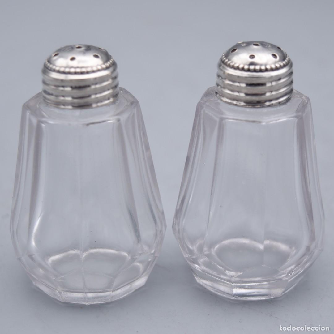 Antig&uuml;edades: Saleros de plata y cristal - Foto 2