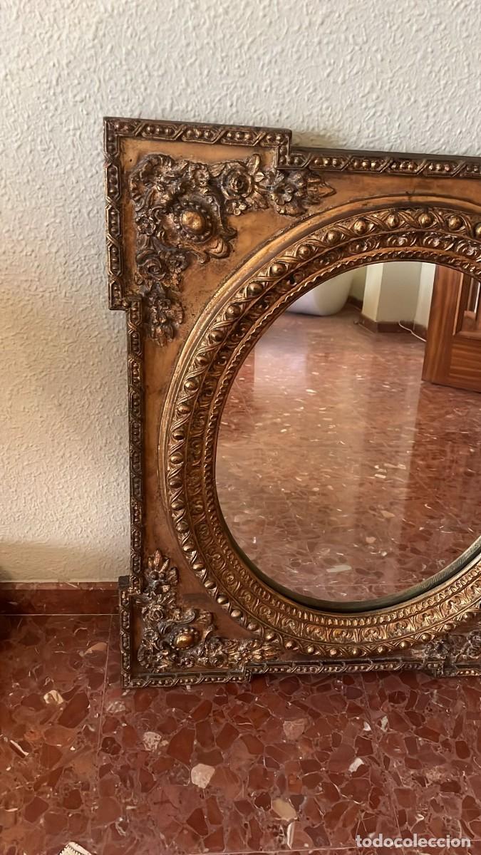 Antig&uuml;edades: Elegante marco con espejo ovalado. - Foto 4
