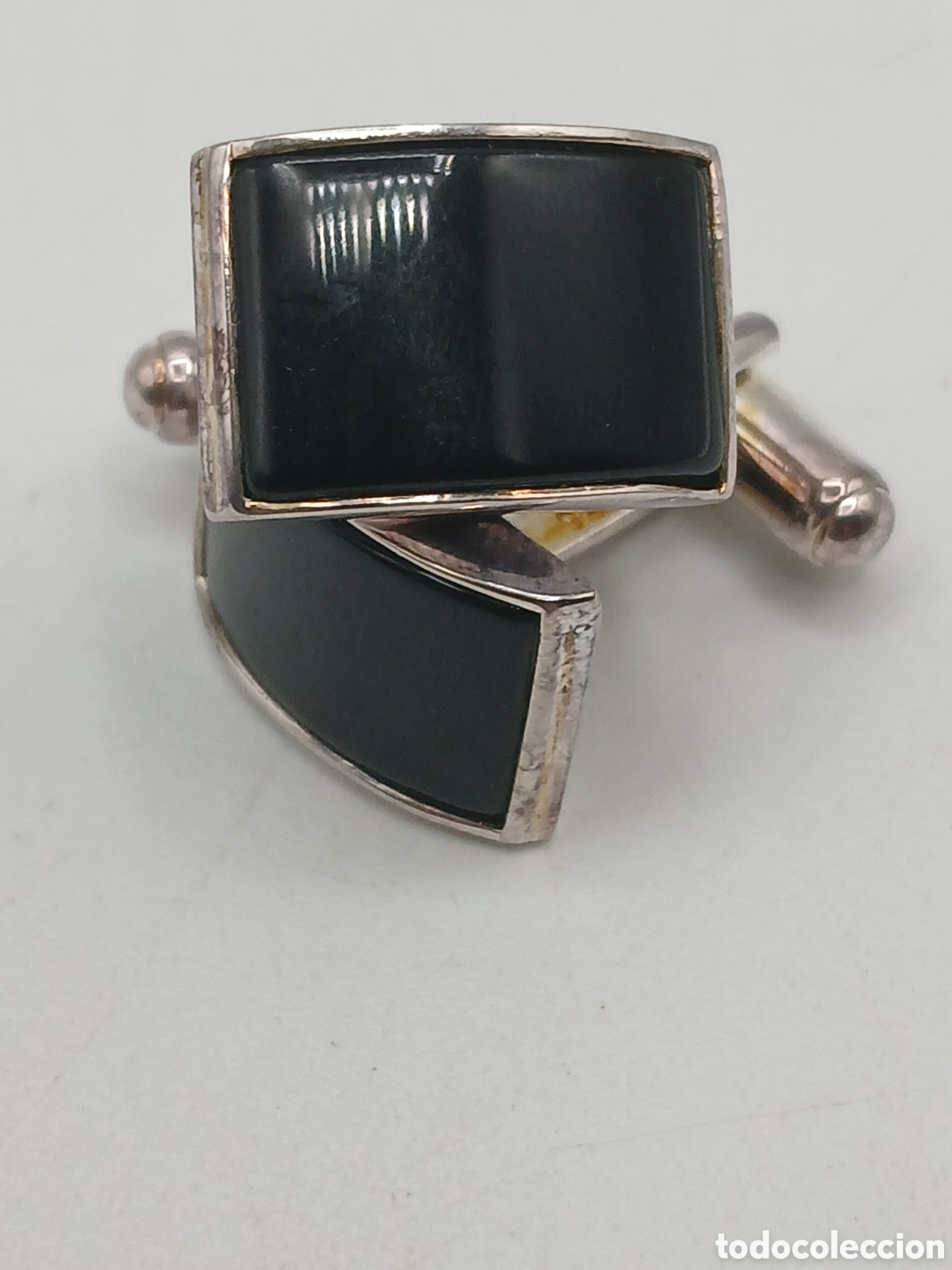 Antig&uuml;edades: Gemelos plata 925mls y onix - Foto 5