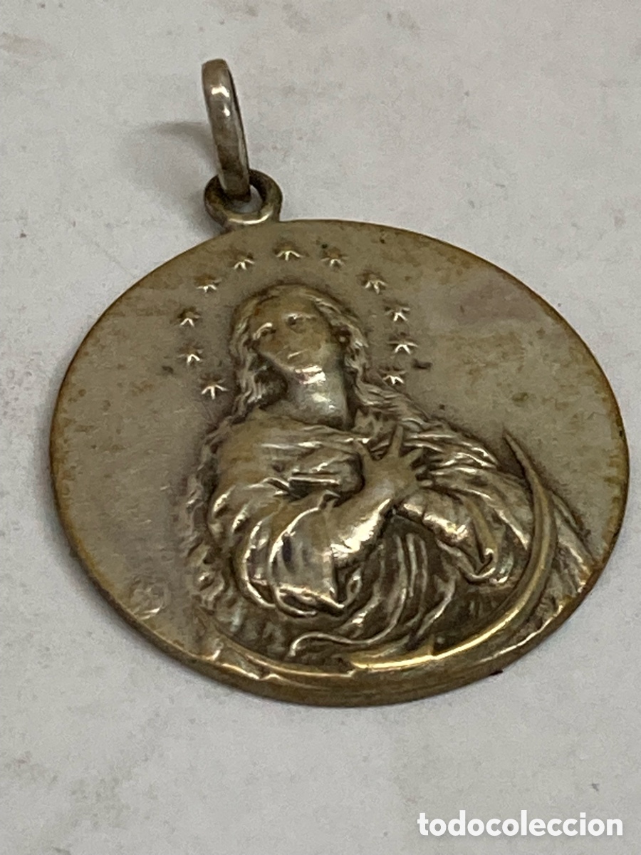 Antig&uuml;edades: Medalla de plata religiosa C235 - Foto 1